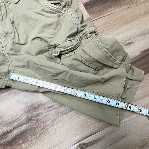 American Eagle Outfitters Mens Cargo Shorts Size 28 Longboard Cotton Cutoffs - Picture 6 of 8